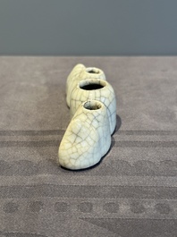 A Chinese ge-type 'shanzi' brush rest or water container, Qianlong