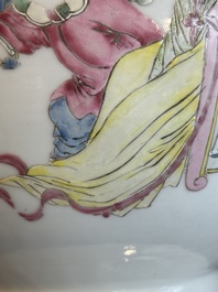 A fine Chinese famille rose vase with figural design, Yongzheng