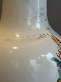 A fine Chinese famille rose 'shouxing' vase, Qianlong mark, Republic