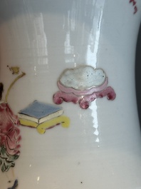 A fine Chinese famille rose vase with figural design, Yongzheng