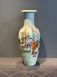 A fine Chinese famille rose 'shouxing' vase, Qianlong mark, Republic