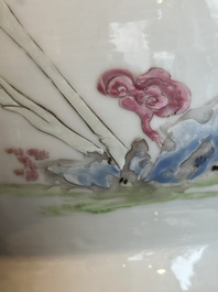 A fine Chinese famille rose vase with figural design, Yongzheng