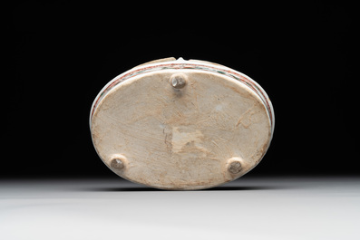 A rare Chinese famille verte spice box and cover, Kangxi