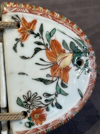 A rare Chinese famille verte spice box and cover, Kangxi