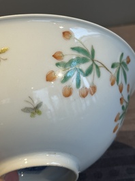 A Chinese famille verte 'goji' bowl, Daoguang mark, 20th C.