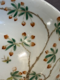 A Chinese famille verte 'goji' bowl, Daoguang mark, 20th C.