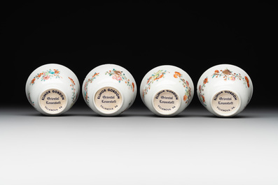 A rare complete Chinese famille rose 8-person miniature tea service comprising 28 pieces, Qianlong