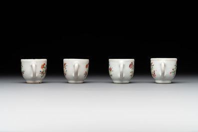 A rare complete Chinese famille rose 8-person miniature tea service comprising 28 pieces, Qianlong