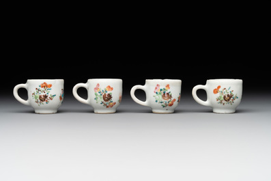 A rare complete Chinese famille rose 8-person miniature tea service comprising 28 pieces, Qianlong