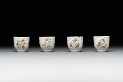 A rare complete Chinese famille rose 8-person miniature tea service comprising 28 pieces, Qianlong