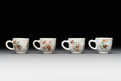 A rare complete Chinese famille rose 8-person miniature tea service comprising 28 pieces, Qianlong