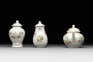 A rare complete Chinese famille rose 8-person miniature tea service comprising 28 pieces, Qianlong