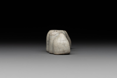 A Chinese ge-type 'shanzi' brush rest or water container, Qianlong