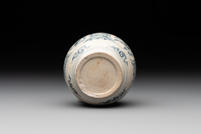 A collection of five Chinese blue and white jarlets, Yuan