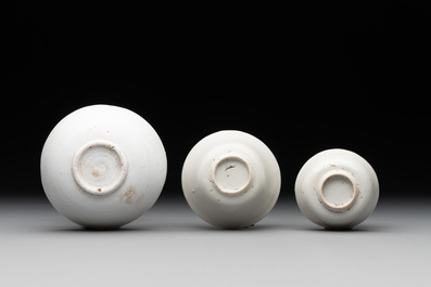 A collection of 14 Chinese ding-type and white-glazed wares, Song/Ming