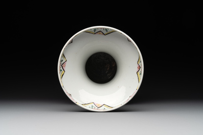 A fine Chinese famille rose vase with figural design, Yongzheng