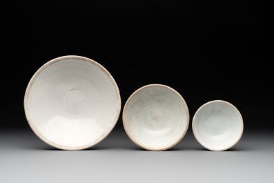 A collection of 14 Chinese ding-type and white-glazed wares, Song/Ming