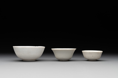 A collection of 14 Chinese ding-type and white-glazed wares, Song/Ming