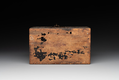 A Japanese gilt-lacquered mother-of-pearl inlaid Namban coffer for the Portuguese market, Edo, 17th C.