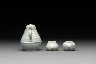 A collection of 14 Chinese ding-type and white-glazed wares, Song/Ming