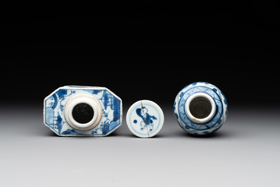 A collection of 22 Chinese blue, white and polychrome wares, Yongzheng and Ruo Shen Zhen Cang 若深珍藏 mark, Kangxi and later