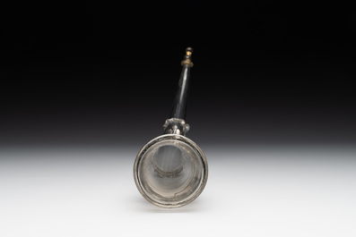 A fa&ccedil;on de Venise glass drinking horn, The Netherlands, 16/17th C.