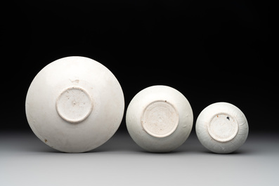 A collection of 14 Chinese ding-type and white-glazed wares, Song/Ming