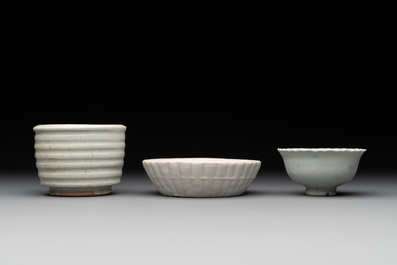 A collection of 14 Chinese ding-type and white-glazed wares, Song/Ming