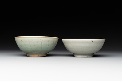 A collection of five Chinese celadon wares, Ming and later