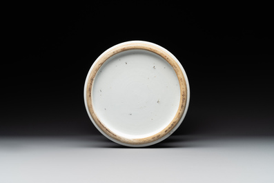 A Chinese blue and white 'yenyen' vase with narrative design, Kangxi