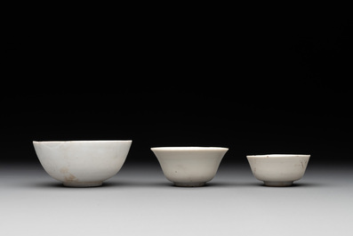 A collection of 14 Chinese ding-type and white-glazed wares, Song/Ming
