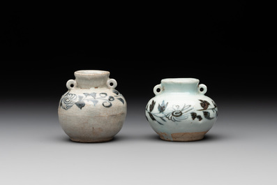 A collection of five Chinese blue and white jarlets, Yuan