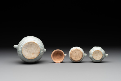 A collection of 14 Chinese ding-type and white-glazed wares, Song/Ming