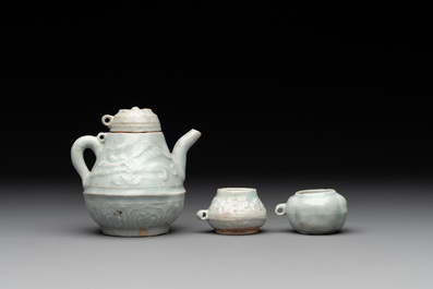 A collection of 14 Chinese ding-type and white-glazed wares, Song/Ming