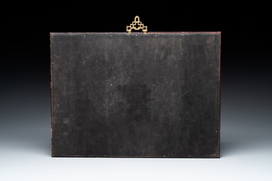 A varied collection of five Chinese famille rose, grisaille and iron-red porcelain, 20th C.