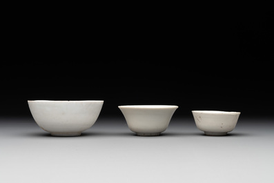 A collection of 14 Chinese ding-type and white-glazed wares, Song/Ming