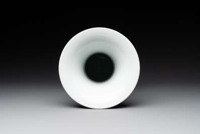 A Chinese blue and white 'yenyen' vase with narrative design, Kangxi