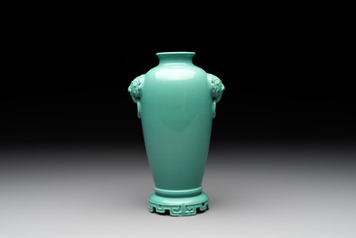 A collection of four Chinese monochrome-glazed ware, Kangxi and Qianlong mark, 19/20th C.