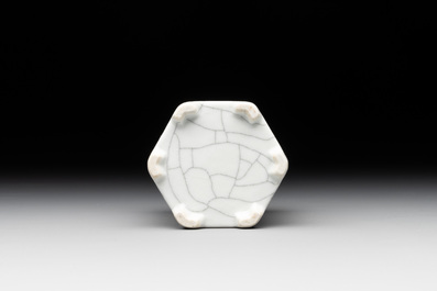 A collection of four Chinese monochrome-glazed ware, Kangxi and Qianlong mark, 19/20th C.