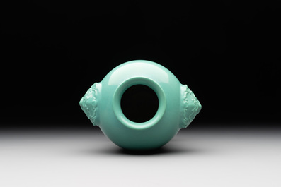 A collection of four Chinese monochrome-glazed ware, Kangxi and Qianlong mark, 19/20th C.