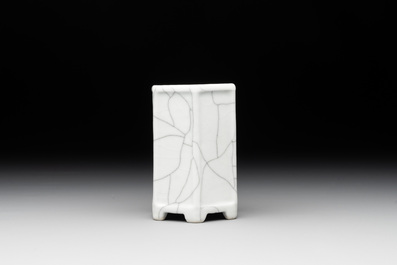 A collection of four Chinese monochrome-glazed ware, Kangxi and Qianlong mark, 19/20th C.