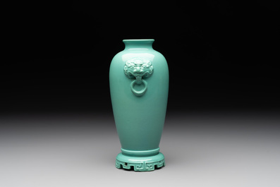 A collection of four Chinese monochrome-glazed ware, Kangxi and Qianlong mark, 19/20th C.