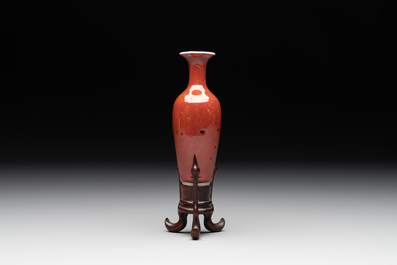 A collection of four Chinese monochrome-glazed ware, Kangxi and Qianlong mark, 19/20th C.