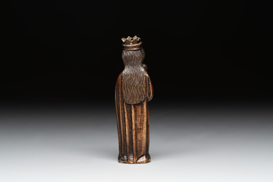A bronze 'crowned Madonna with child' lustre ornament, Flanders, 16th C.