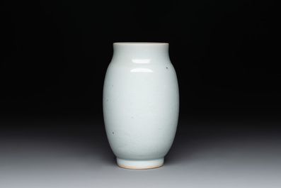 A Chinese white-glazed anhua 'birds' jar, Transitional period