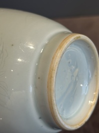 A Chinese white-glazed anhua 'birds' jar, Transitional period
