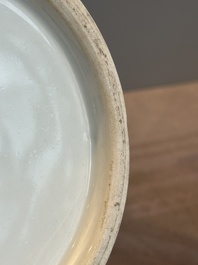 A Chinese lavender-blue-glazed bottle vase, 19/20th C.