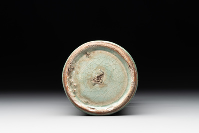 A Chinese Longquan celadon 'kinuta' vase, Yuan/Ming