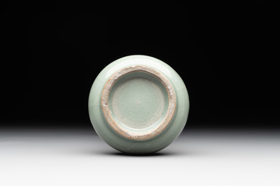 A Chinese Longquan celadon bottle vase, Song