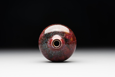 A Chinese flamb&eacute;-glazed water pot, Ju Shun Mei Yu Tang Zhi 聚順美玉堂製 mark, 19th C.